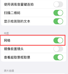 汝阳苹果手机维修网点分享iPhone如何开启九宫格构图功能 