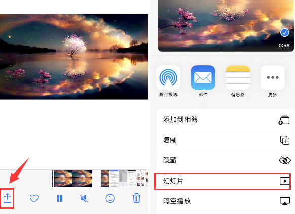 汝阳苹果14维修店分享iPhone14相册视频如何循环播放 