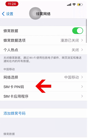 汝阳苹果14维修网分享如何给iPhone14的SIM卡设置密码 