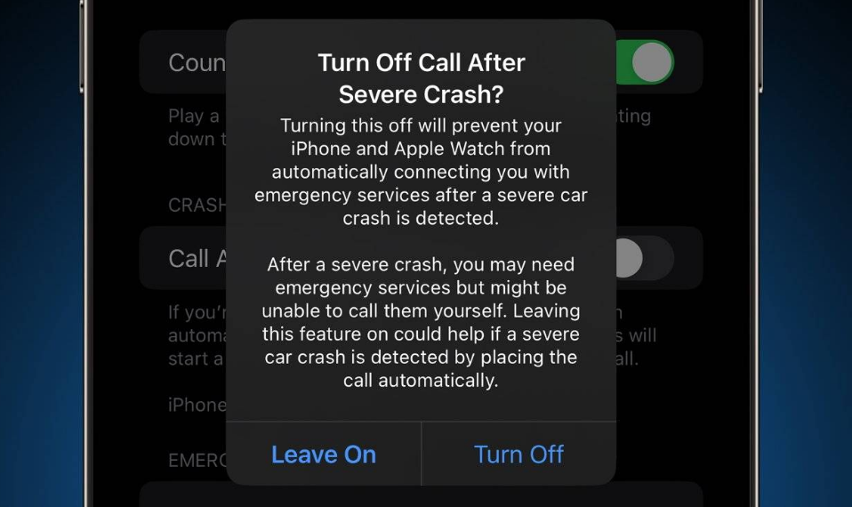 汝阳苹果14维修分享 iPhone 14 和 Apple Watch 上关闭崩溃检测 